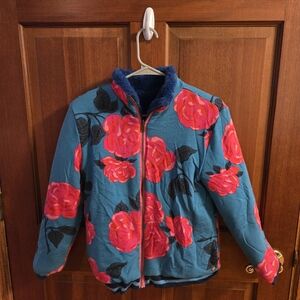 Matilda Jane Blue Jacket with Pink Floral Design